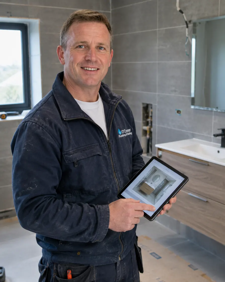 Tom Murphy planning a bathroom renovation